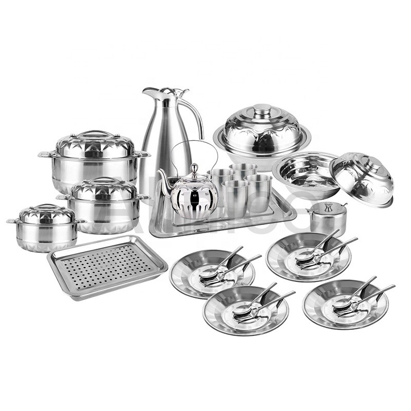 China Family cookware sets stainless steel kitchenware random match style factory