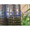 China Black Slices Metal Sequin Fabric , 4 Mm * 4 Mm Common Areas Metal Flake Fabric factory