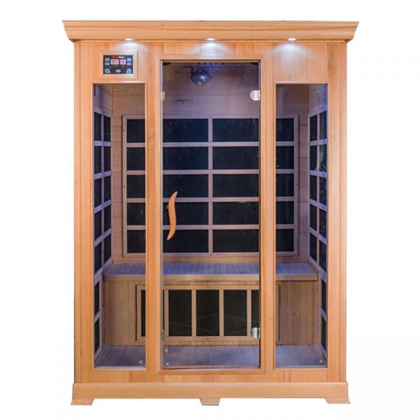 Quality 2100W Ultraviolet Home Sauna Room Far Inrared Dry Steam 3 Person for sale
