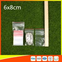 China Polythene Clear Ziplock Bags Self Press Bags Grip Seal Bag With Red Lines factory