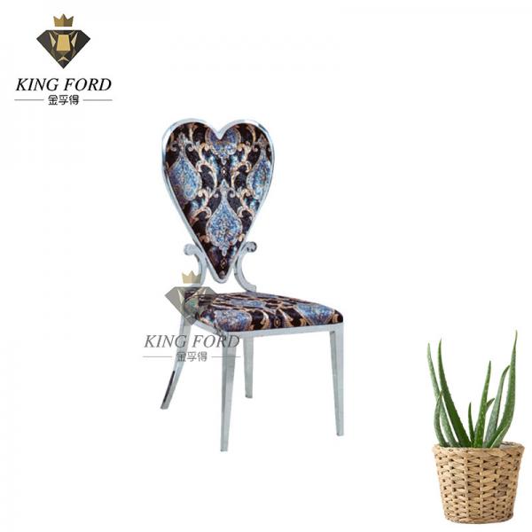 Quality Wedding Ceremony Stainless Steel Chairs With Love Back 43*50*92cm for sale