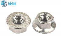 China Hex Head Flange Nuts Fully Threaded Iron / Alloy Steel Material Metric Standard DIN 6932 factory