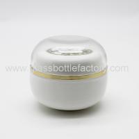 China 30g Opal White Glass Cosmetic Jar For Fairy Ointment for sale