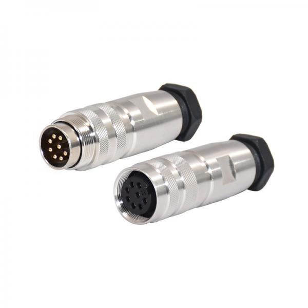 Quality Connector M16 Female Shielded Metal M16 8pins Circular Connector Assembly Type for sale