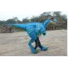 China Adults Workers Realistic Raptor Costume Sunproof Colorized Lifelike Blue Color factory