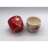 China Strong Dolomite Glazed Finished Ceramic Houseware Red And White Bowls Embossed Design factory