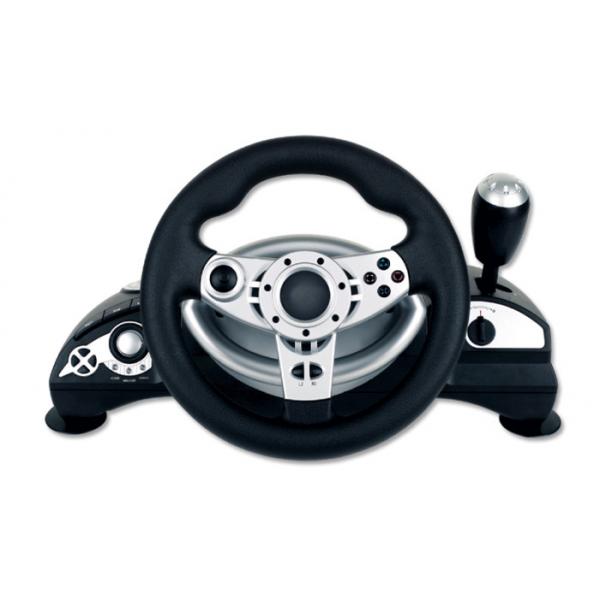 Quality Dual Vibration Wired Large PC Game Racing Wheel With Adjustable Sensitivity for sale