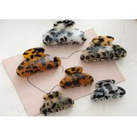 China Korean high-grade acrylic hair clip girls ponytail hair accessories marbling style large disc hairpin factory