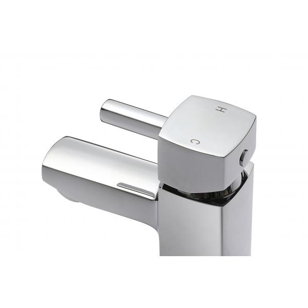 Quality T8182NW Brass Basin Mixer Faucet Modern Handle 145mm Height for sale