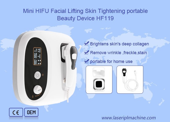 China Mini Hifu Facial Lifting skin tightening portable beauty device HF119 factory