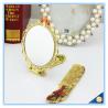China Circular Castle Design Foldable Handle Mirrors of Dressing Table Vintage Handle Mirrors factory