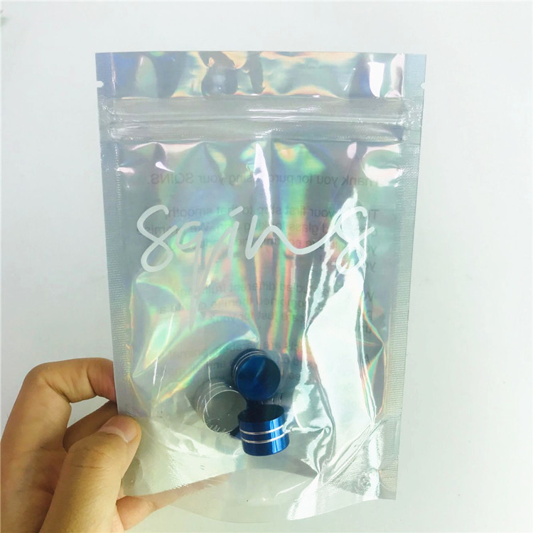 China CMYK Color Gravure Printing Cosmetic Holographic Bags factory