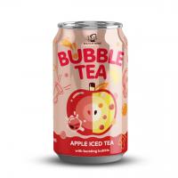 China Enjoy the Apple-licious Twist of Taiwan Apple Bubble Milk Tea Canned Drink with Bursting Boba - bubble tea products factory