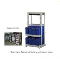 China IP55 Telecom Enclosures 1.3m 1.9m Open Frame Cabinet With Battery factory