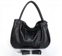 China Factory Price Real Leather Fashion Design Black Handbag Shoulder Bag #2678 factory
