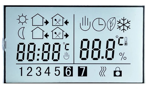 Quality ODM Hygrometer TN LCD Display Positive Transmissive Custom Segment LCD for sale