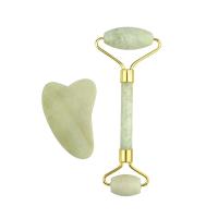 China Relaxing Skin Real Jade Therapy Roller Xiuyan Jade Roller To Reduce Double Chin factory