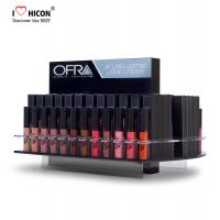 China Fresh Cosmetic Display Stand Custom Merchandising Acrylic Liquid Lipstick Display Stand for sale