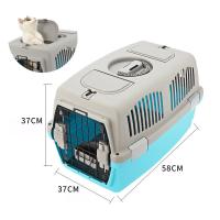 China Plastic PP Pet Travel Carrier Airline Approved Dog Kennel Transport For Cat for sale