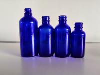 China Blue Color 15ml Glass Dropper Bottles , Essential Oil Dropper Bottles factory