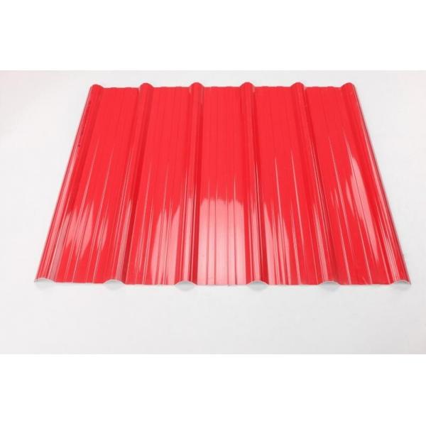 Quality One Layer Coloured Corrugated Plastic Roofing Sheets For House Trapeziod Style for sale