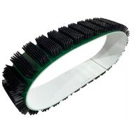 Quality Black Nylon Bristles Wire Ring PVC Belt Brush With Spacing for sale