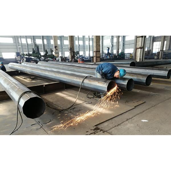 Quality Electrical steel transmission poles Steel Q345 Material ASTM A 123 Galvanized for sale
