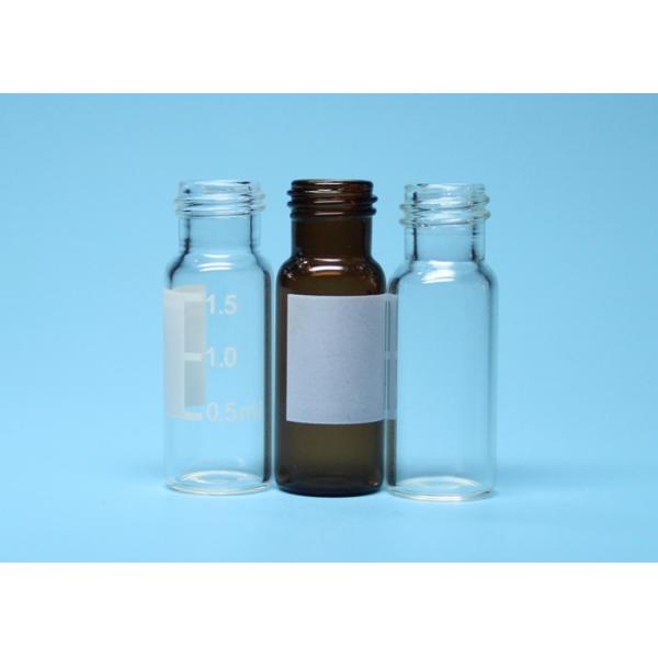 Quality 1.5ml Clear and Amber HPLC Screw Top Glass Vial With 9-425 Plastic Cap for sale