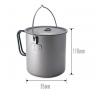 China 750mL Hiking Pure Titanium Cookware Lightweight Pot With Handle Eco - Friendly factory