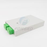 Quality Grey Optic Fiber Access distribution box 1*8 PLC Splitter SC connector High for sale