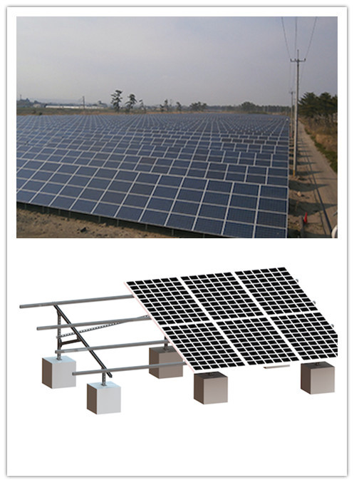 China Steel 55m/S Solar PV Mounting Systems , Screw Ground Mount PV System MGC factory
