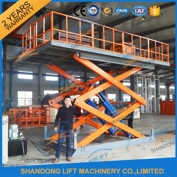 Quality 4.7M 3T Hydraulic Scissor Car Lift , Electric Car Parking Lift CE TUV SGS Home Use for sale