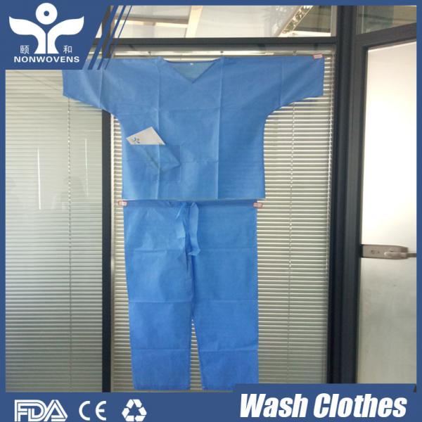 Quality OEM Disposable Protective Suits , Top Pant 60g Hospital Surgical Scrubs for sale