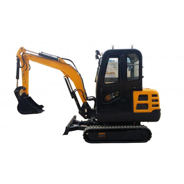 Quality Yellow Mini Rubber Track Excavator Compact Crawler Digger With Cabin for sale