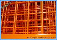 China Orange Wire Mesh Fence Panels , Secure Temporary Fencing For Construction Site factory