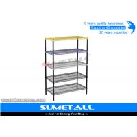 China Heavy Duty Steel 5 Tier Wire Shelving With Powder Coated Colorful Surface for sale