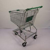 China Grocery Market Shopping Trolley 125L American Type Metal Wire Trolley factory