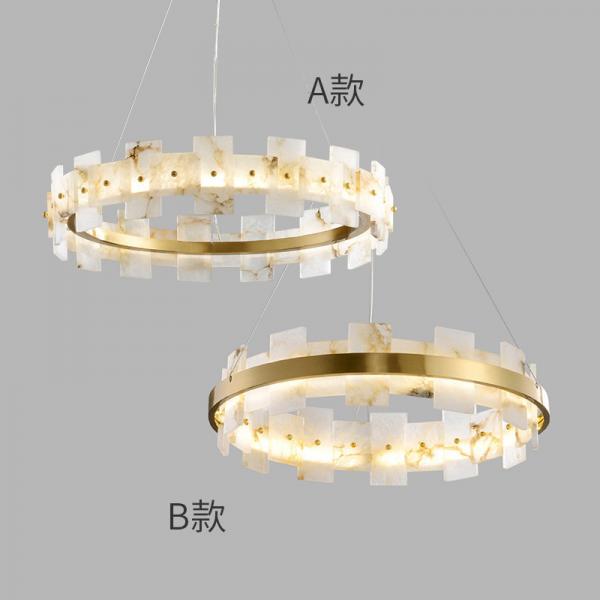 Quality H65 Brass High Hardness Marble Effect Ceiling Light High End Pendant Lights 15m2 To 25m2 for sale