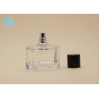 Quality Black Cap Cosmetic Spray Bottle , 50ml Hexagonal Perfume Bottle Heavy Wall for sale