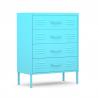 China 4 Drawers Home Use Metal Storage Half Height Locker With Stand Leg factory