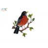 China Iron On Backing Bird Embroidered Cloth Patches Custom Design For Garment factory
