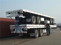 China 2 axle 40ft 40 tons Flatbed trailer in truck trailer | CIMC VEHICLE factory
