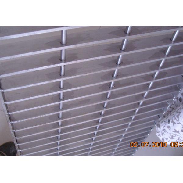 Quality Plain Bar Stainless Bar Grating , Anti Corrosive Floor Grates Stainless Steel for sale