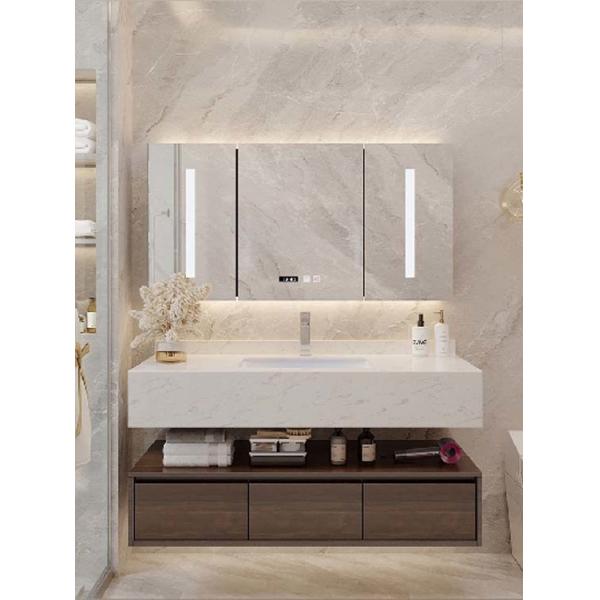Quality Marble ceramic basin Bathroom Sink Mirror Cabinet Multi Layer for sale