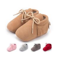 China Wholesale Faux suede tassel Anti-slip slip on moccasin infant Walking shoes Baby shoes factory