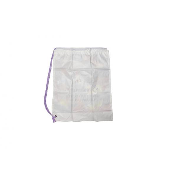 Quality LDPE Clear Plastic Drawstring Bag Printing Environmental Protection for sale