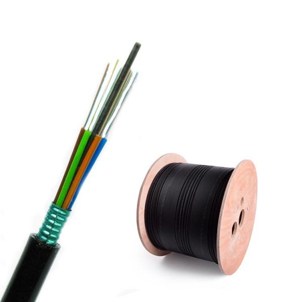 Quality Loose Tube Stranded GYTS Outdoor Aerial  Duct 24 Core Single Mode Fiber Optic Cable for sale