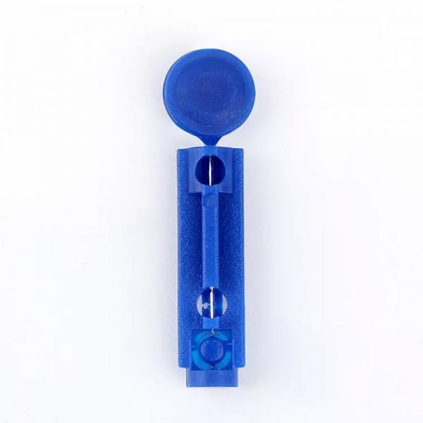 Quality Disposable Blue Plastic Twist Handle Tiny Touch 28 Gauge Blood Lancet Rapid Test Kits for sale