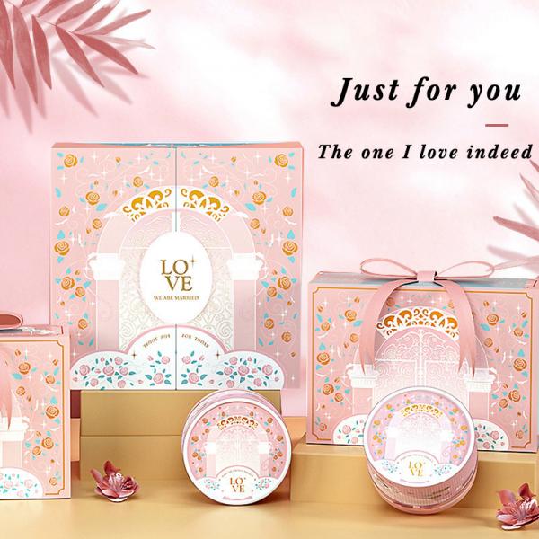 Quality Pink gift box fairy design white cardboard birthday exquisite gift box packaging for sale