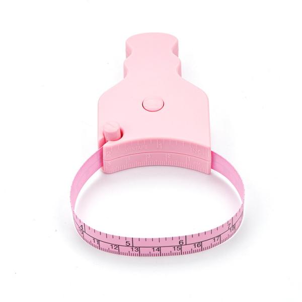 Quality Pvc Fiberglass Pink Retractable Tape Measure Flexible For Weight Loss for sale